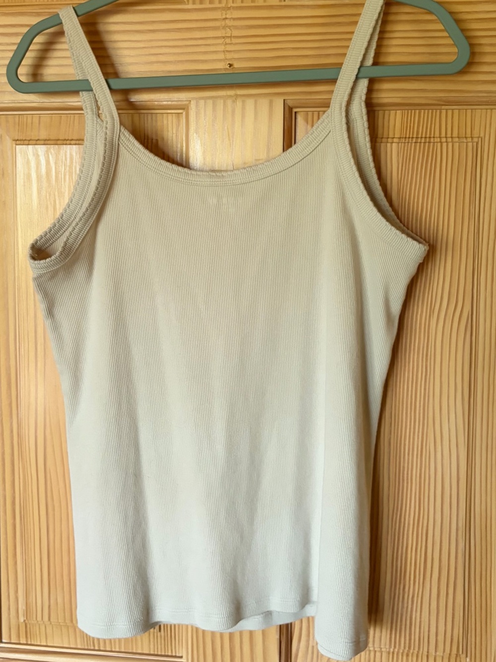 Old Navy Light Cream Ribbed Tank Top XL TALL